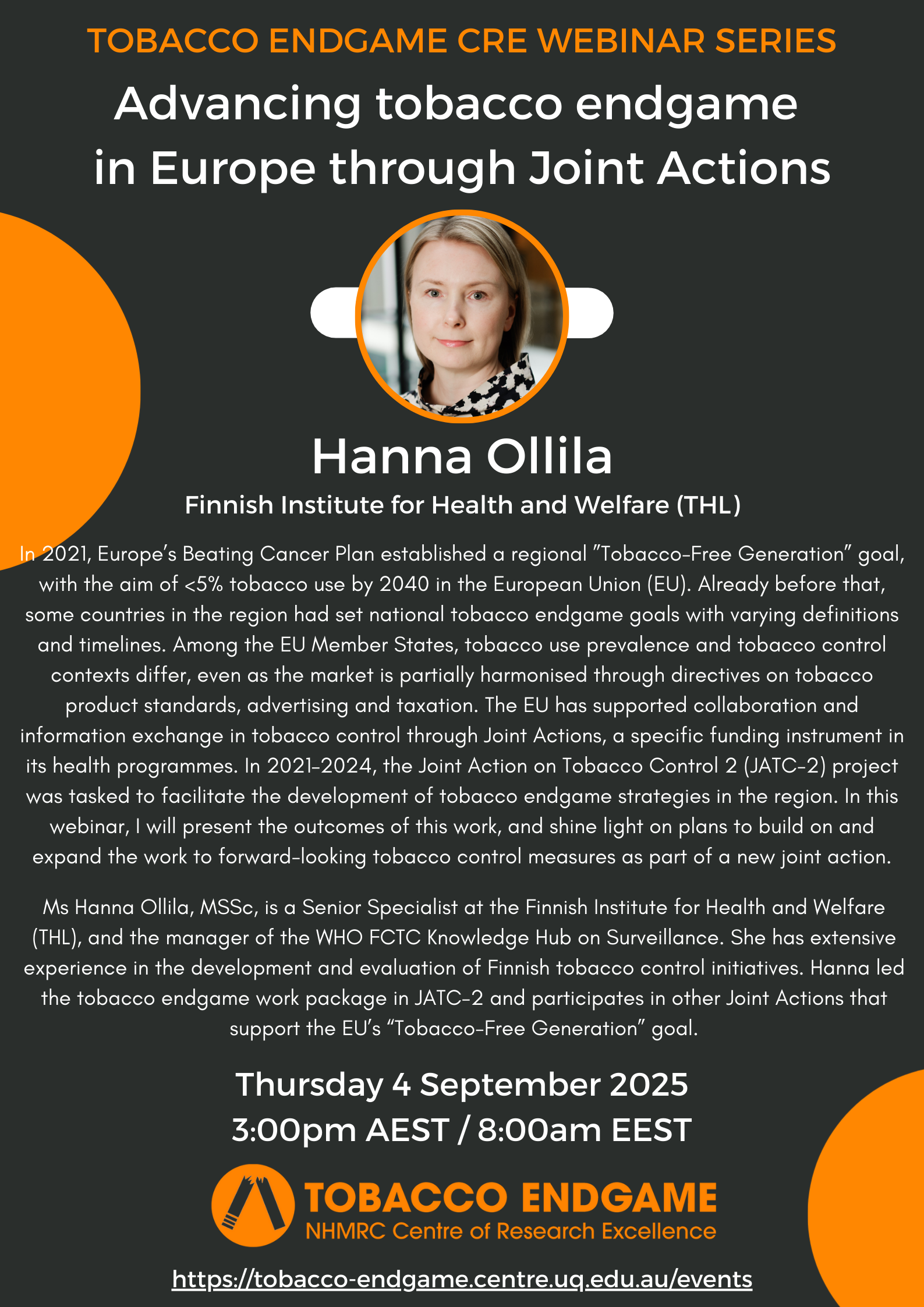 Hanna Ollila webinar flyer
