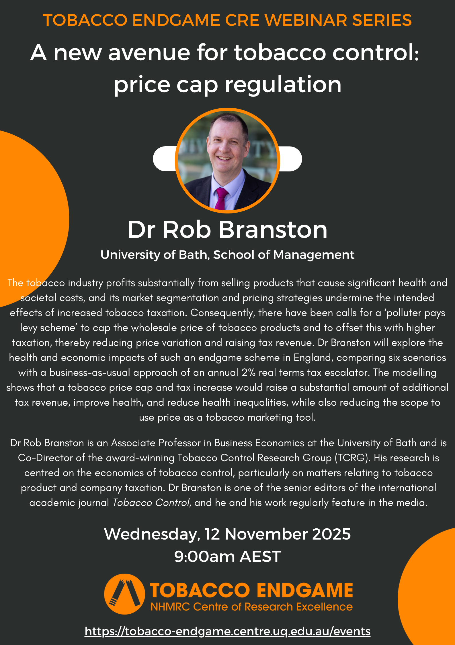 Webinar flyer_Dr Rob Branston